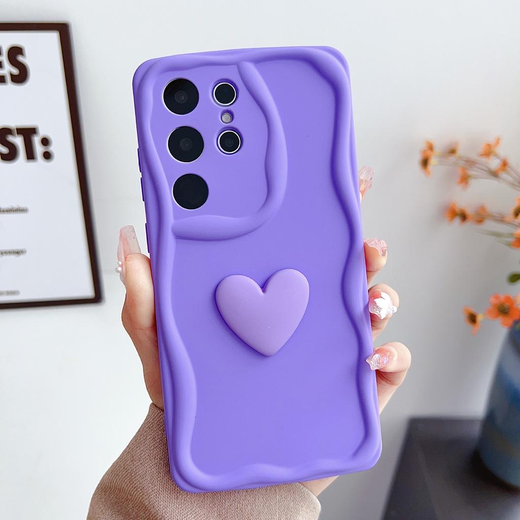 Three-dimensional love applies to iPhone17Promax mobile phone case Apple 16/15 cream edge 14/XR solid color 7P/X