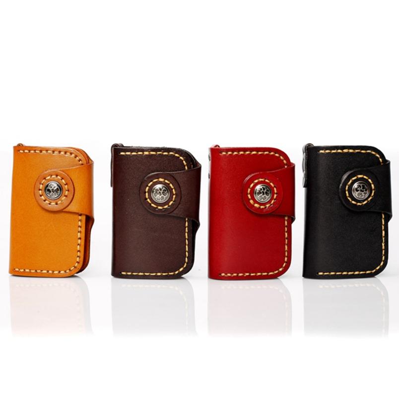 Buy Men Women Tanned Leather Handmade Car Key Case Key Holder Key ...