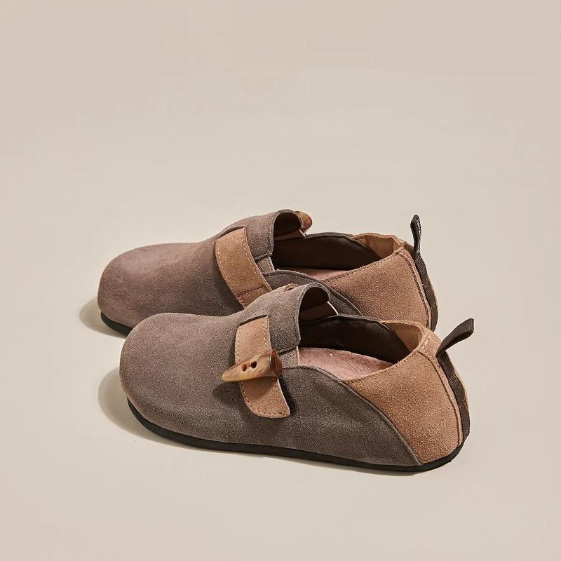 

Уродливо-милые женские новые ретро туфли с мягкой подошвой, с одним педалем, два варианта носки, повседневные, универсальные, ленивые туфли Doudou 40 коричневый