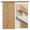 Complete Wooden Sliding Door Kit Hardware Pocket Door System for Door Thickness 35-45 mm Max. Load 75 kg Rail Rollers Screws 200 x 3.05 cm Brown