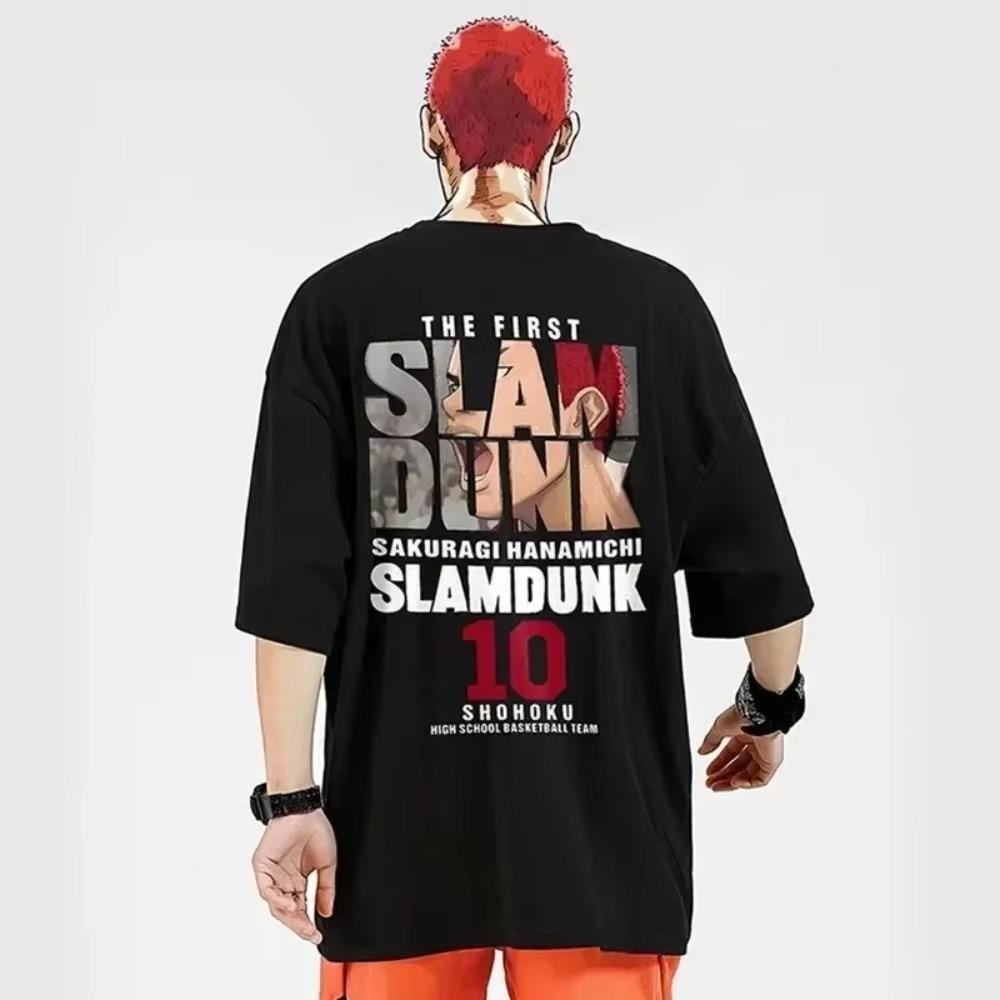 Hot Sale Anime Slam Men Women T-shirt Short Sleeve Tshirt Clothing Cotton Tee High Quality T Shirt 2024 Summer Tops Fashion