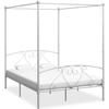 VidaXL Canopy Bed Frames White Metal 140 X 200 Cm