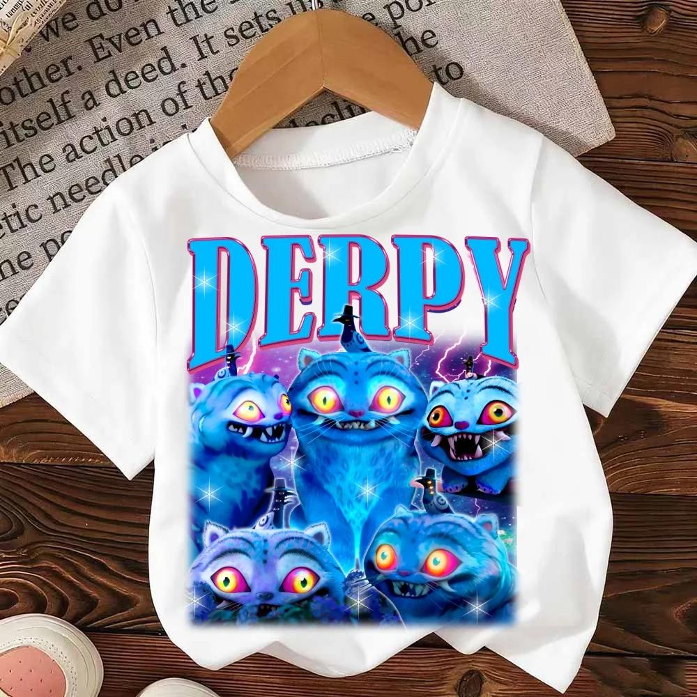 Kpop Demon Hunters Cartoon Tee Shirt Harajuku Cool Kids T-shirts Summer Tops Saja Boys Clothes