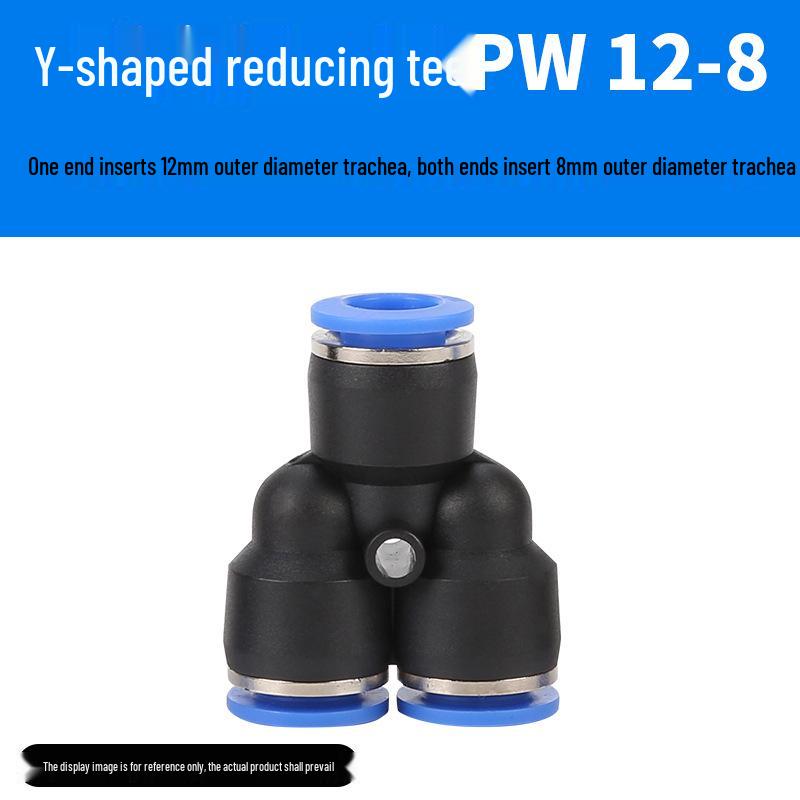 Pneumatic Reducing Y-Type Quick-Insert Plastic Air Hose Connector (PY-4-16)