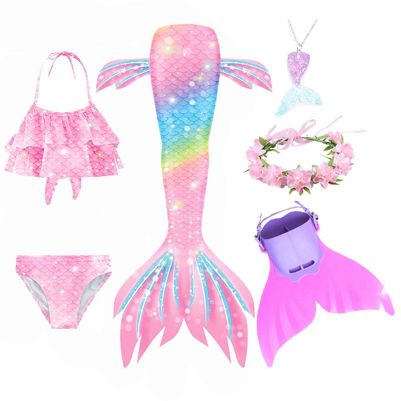 Swimming Mermaid Tail Cosplay Monofin Ariel Mermaid Swimsuit for Swimming Costume Halloween Party Swimsuit