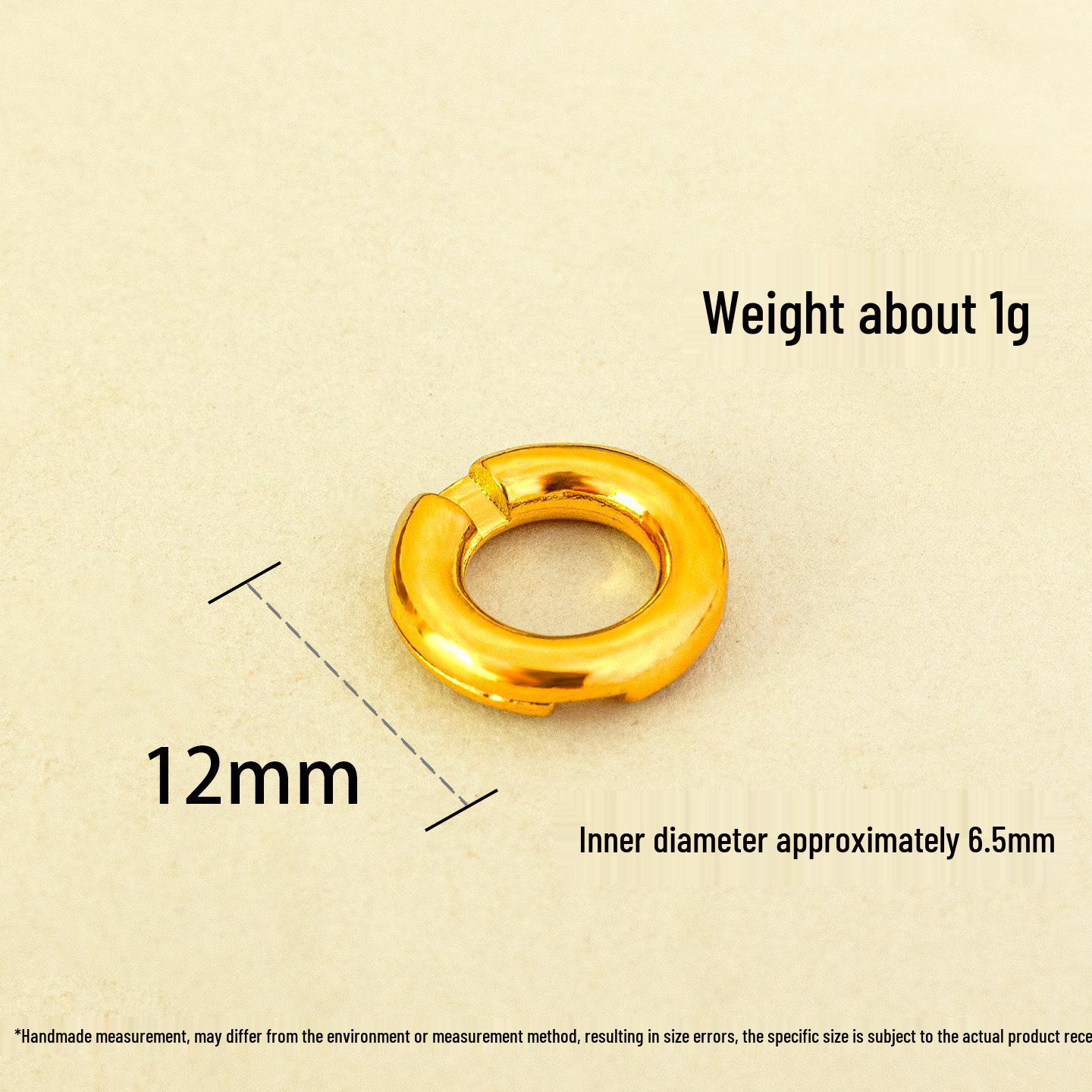 

Vietnam Sa Gold Round Buckle Pendant Necklace, Small & Large - Imitation Gold DIY Jewelry Accessories