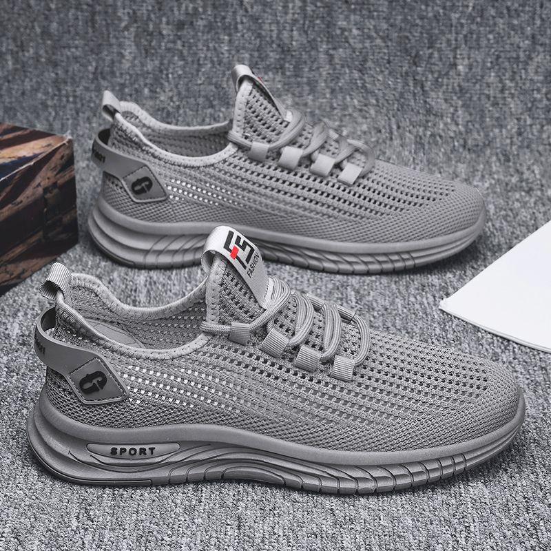 New spring and summer mesh shoes men's shoes 2025 large size casual sports mesh breathable trend lightweight running trend shoes