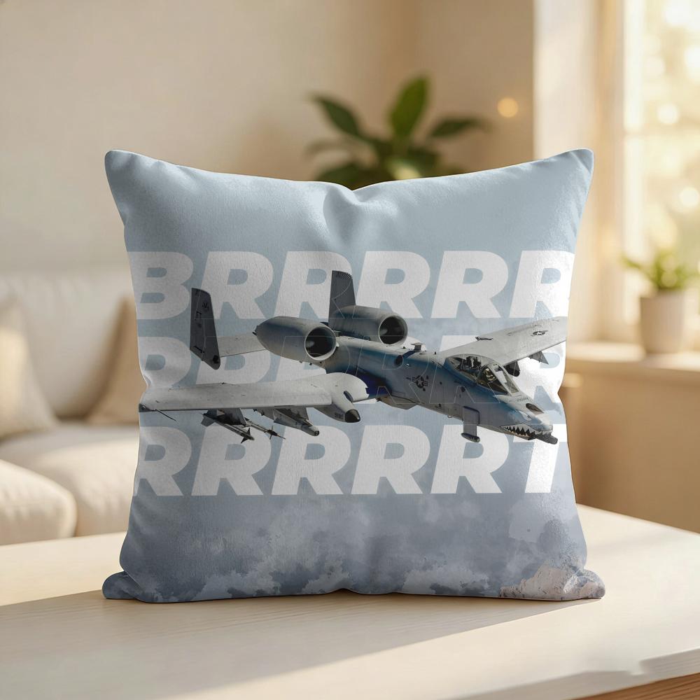 Fighter Jet Cool F B SU Cushion Cover Silky Short Plush Invisible Zipper Dustproof Sofa Pillow Case For Home Decor