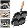 4 Hole Cake Maker Frying Pan Heart-Shaped Non-Stick Breakfast Grill Cooking Pot Egg Frying Pan Pancake Pan Cookware Pancake Pan