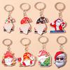 Porte-clés de Noël Mignon Bonhomme de neige Père Noël Porte-clés Pendentif pour Porte-clés de Voiture Décoration de Sac à Main pour Femmes Filles Bijoux DIY Cadeau