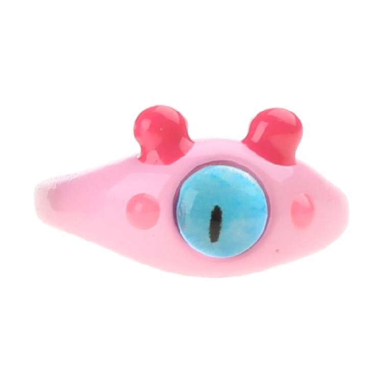 9Pcs Funny Resin Open Finger Ring Cartoon Little Monsters Eyeball Ring Unique Irregular Ring Fashion Jewelry Decoration