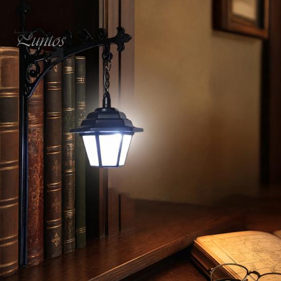 Modern Shelf Light Vintage Bookshelf Light, LED Reading Lamp for Bookcase, Metal Retro Lamp, Battery Free Decorative Desk Book Lovers & Library Study