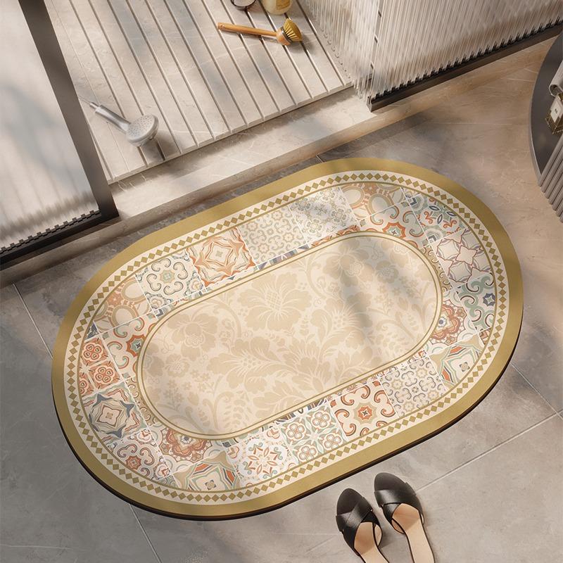 Bathroom Carpet Water-absorbing Quick-drying Floor Mat Non-slip Wash-free Rug Home Decoration Bath Diatom Mud Rugs Alfombra