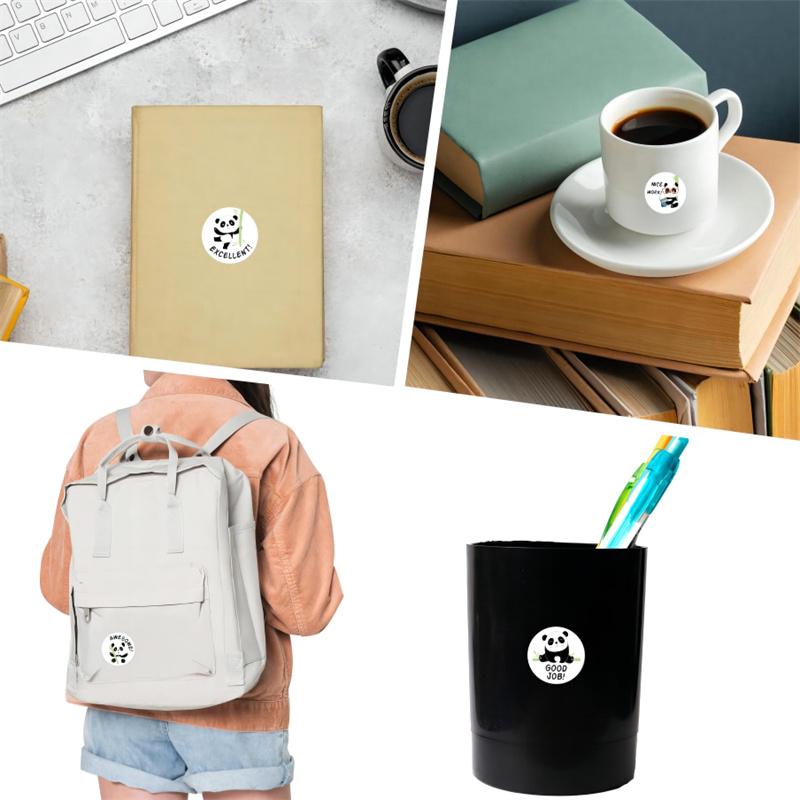 500Pcs 2.5Cm Cute Animal Panda Label Stickers Roll For Envelope Encourage Praise Reward Student Work Stationery Seal Lable