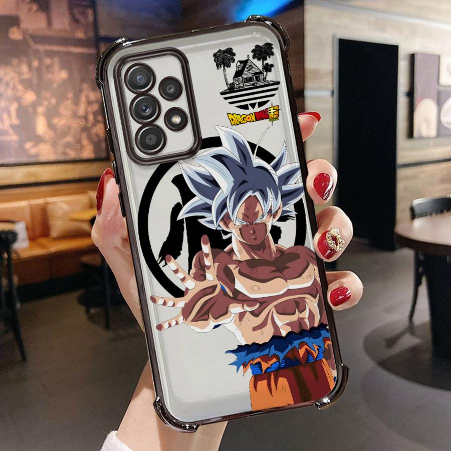 Cute cartoon anime Vegeta Blue Goku Phone Case for Samsung Galaxy A21s A52 A17 A26 A35 A36 A13 A24 A16 A15 A25 A33 Clear Cover
