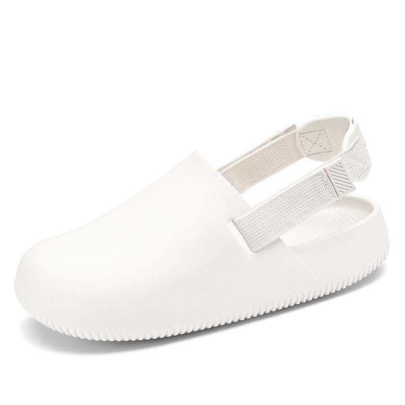 Foreign Trade Large Size Fashion Men's Home Two Wear Thick-soled Bag Head Slippers Waterproof and Oil-proof Chef Shoes Outdoor Gardener Shoes