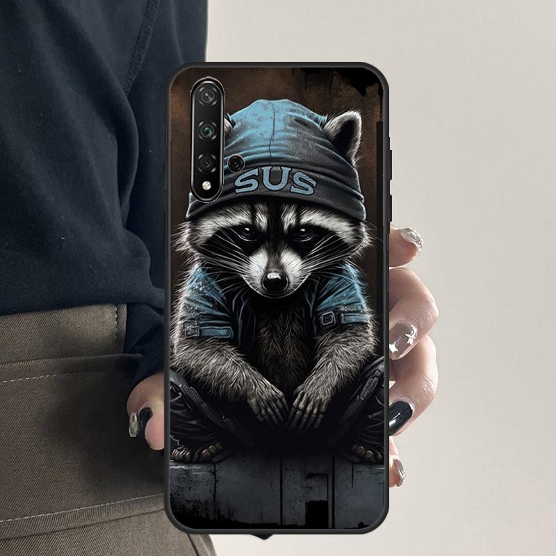 Raccoon Animal For Huawei Nova 12i 11i 8i 12s 9 10 SE Y91 Y90 Y60 Y70 Y72 Y61 P20 P40 P30 Lite P60 Pro Case