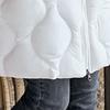 Down Padded Jacket Women's Mid-length Stand-up Collar Winter Korean Version Shiny Over-the-knee Padded Jacket Large Size Loose Solid Color Coats