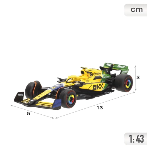 Bburago 2024 Model 1/43 Scale F1 McLaren MCL38 Senna Memorial Livery #4 Lando Norris Race Sports Car Diecast Model Car 18-38214 Senna (#4)