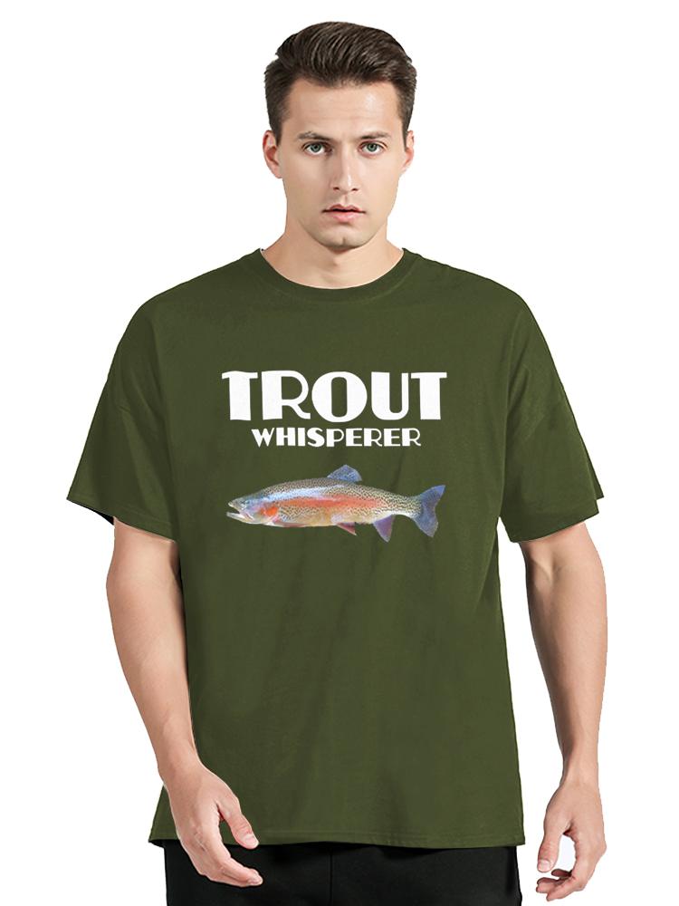 Unisex Tshirts Trout Fishing Steelhead Rainbow Trout Whisperer Gift Cotton Tee Shirt Fisherunisex Lake Time T Shirt  Gift Clothes