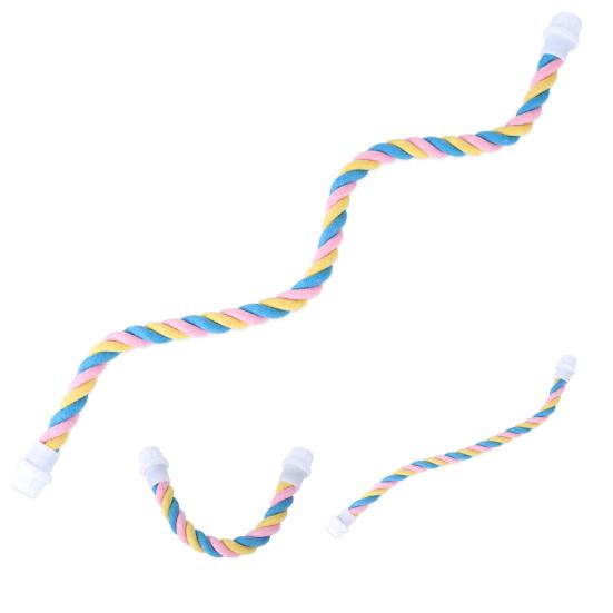 Parrot Swing Toy Multi-color Climbing Toys U-shaped Cotton Rope Bird Training Stand