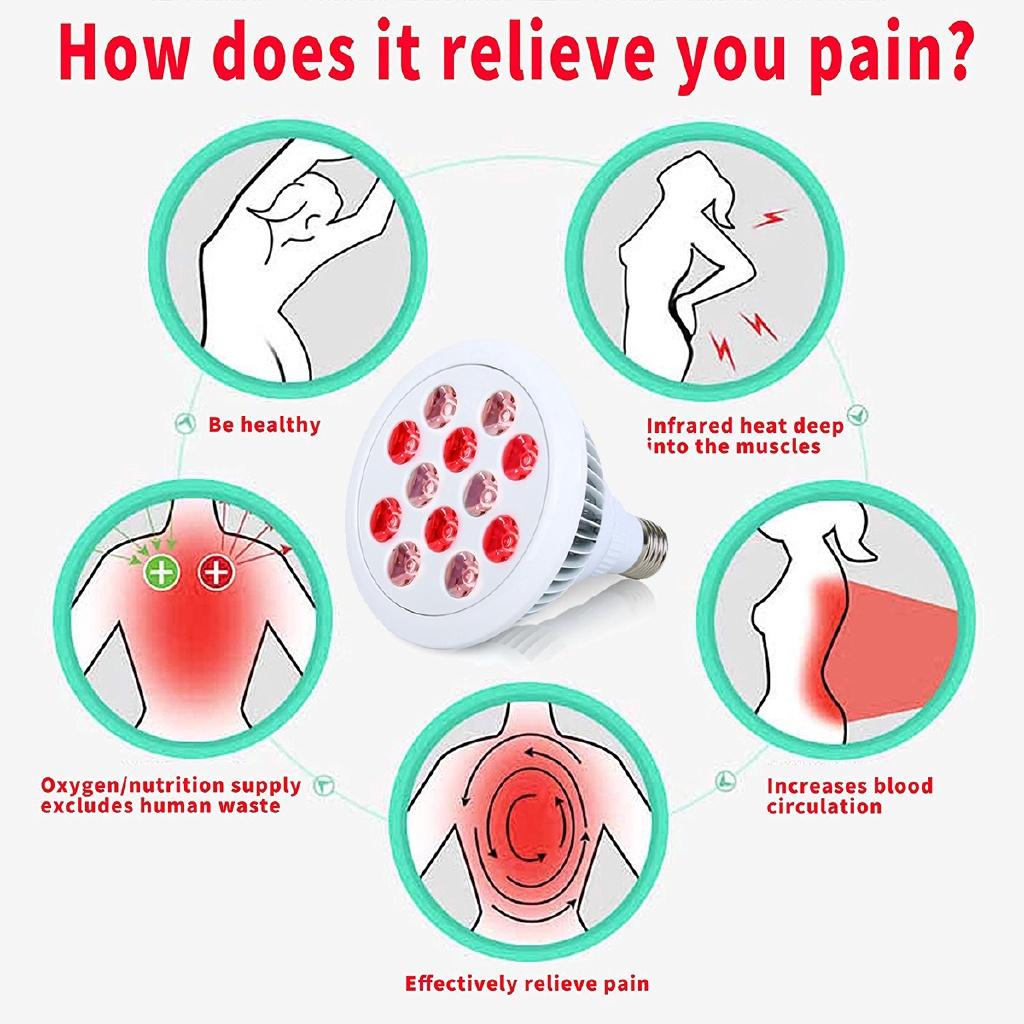 2/24/54W Health Care 1LED Light Infrared Therapy Bulbs Pain Relief Massage Back Shoulder Body Heating Lamp Bulbs