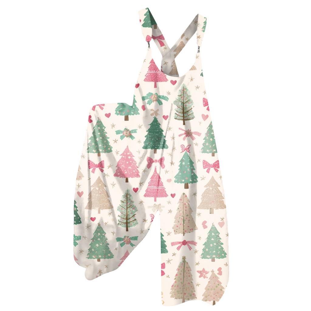 Damen Sommer Overalls Blumendruck Vintage Jumpsuit (Nicht verstellbare Träger)