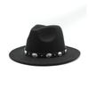 Woolen Hat Ethnic Style Jazz Hat Retro Black Woolen Top Hat Jz-71