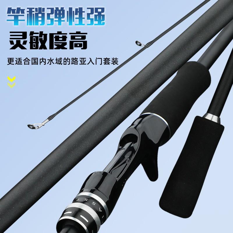 Carbon Fiber Spinning Baitcasting Rod Combo Set Beginners 2-Piece Casting With Left/Right Hand Reel 1.65m To 2.4m