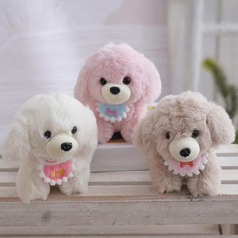 Puppy Bib Cute Cartoon Plush Keychain Pendant Bag Decor For Kids Collectors And