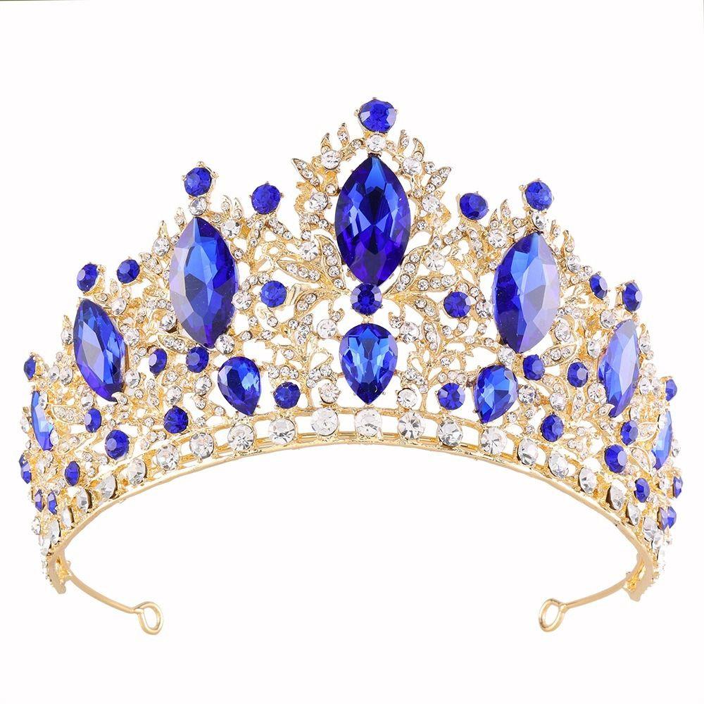 Water Drop Shape Tiara Hair Crown Rhinestone Bridal Wedding Crown Hair Accessories  Party Event