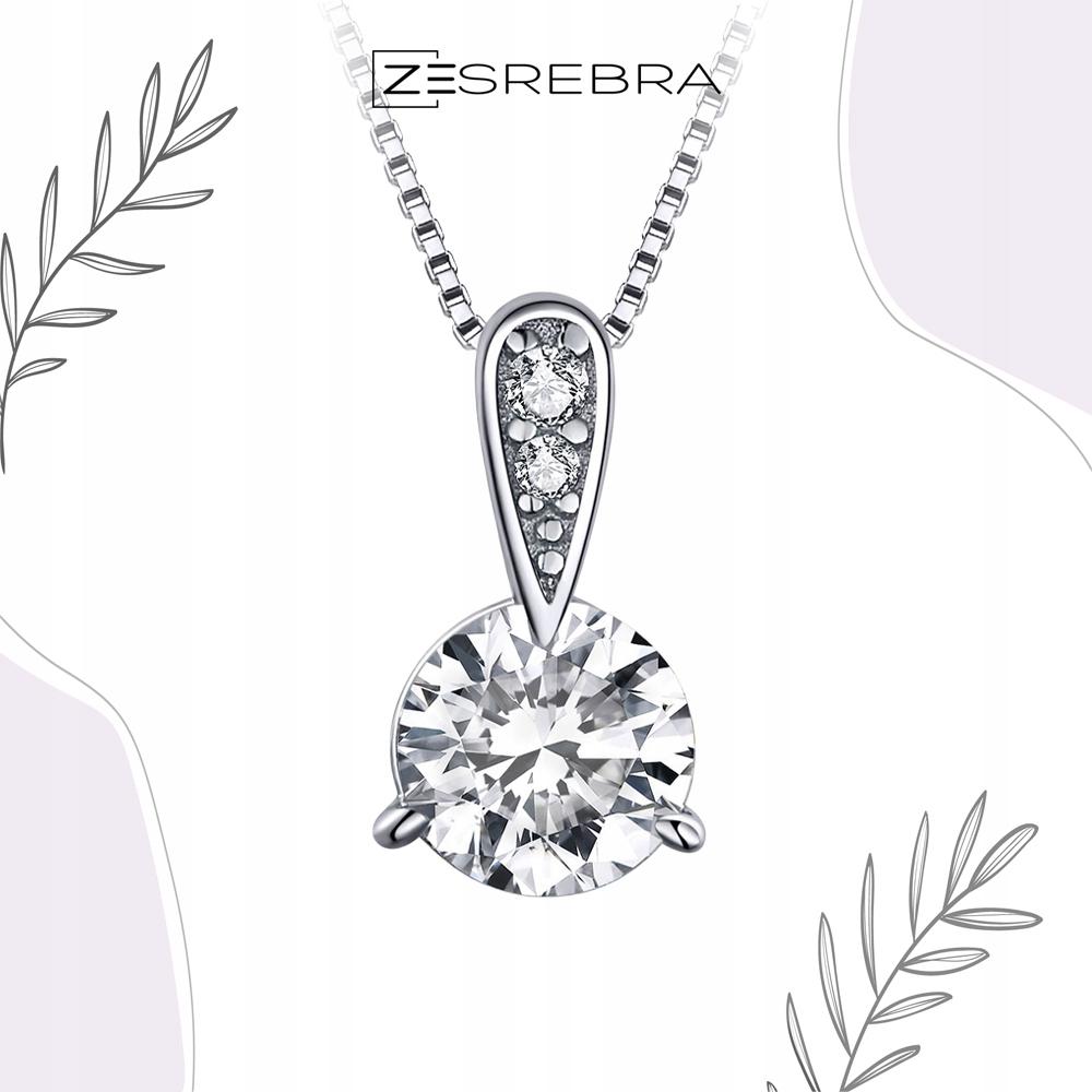 Chain Pr 925 Large Cubic Zirconia Classic Crystal Pendant