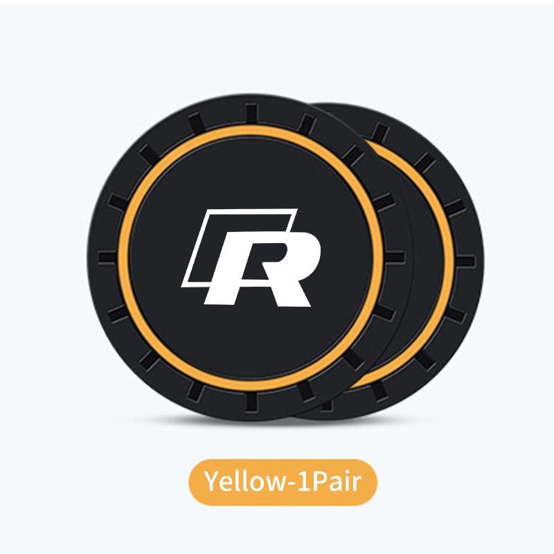 

2026 Hot For VW VOLKSWAGEN 2pcs Silica Gel Car Coaster Water Cup Holder Anti Slip Pad Mat For Volkswagen VW Tiguan CC Jetta Polo