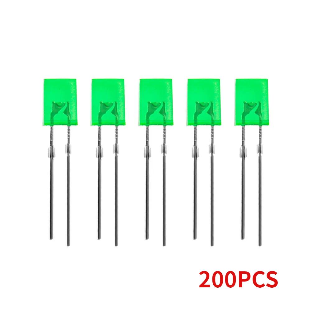100/200pcs LED Light-emitting Diode 2*5*7mm Square LED Diode Red Yellow Green Blue White Diodes for DIY Electronic
