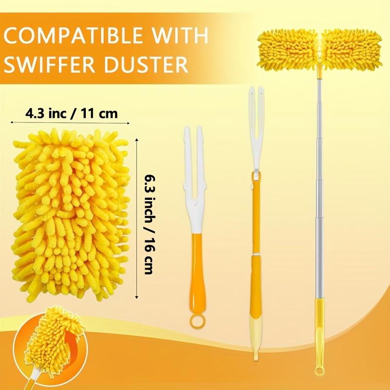 5pcs/set Chenille Dust Mop Refill Pads Washable Reusable Replacement Heads for Feather Dusters Cleaning Tools Furniture Supplies