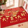 Cartoon Pattern Chinese New Year Door Mat 40*60cm Horse Pattern Horse Year Floor Mat New Year Carpet Dirt Resistant