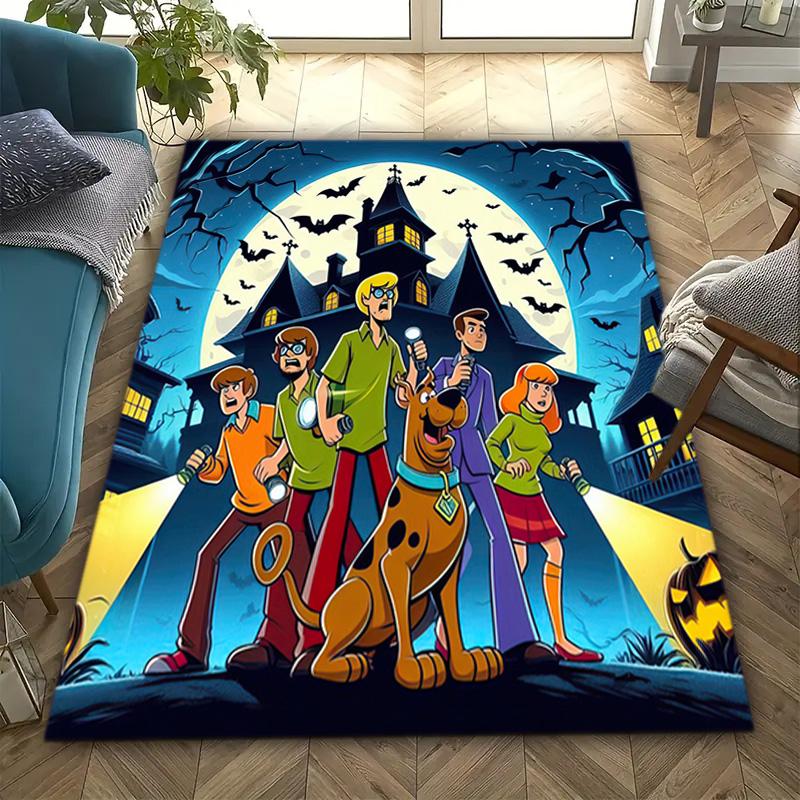 Halloween Cartoon Comedy Adventure Movie Scooby-Doo Carpet Is Suitable for Living Room and Bedroom Doormats Office Balcony Decorative Carpet V2