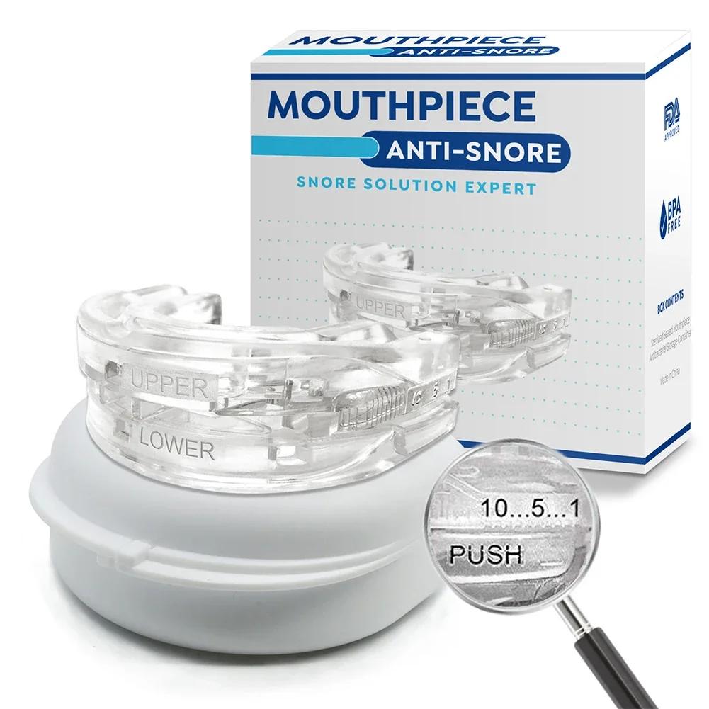 New Anti-Snoring Mouthguard Teeth Bruxism Mouthguard Improves Sleep Teeth Bruxism Sleep and Apnea Device XLARGE