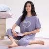 2026 Summer Women's Breathable Cotton Pajamas Set - Lightweight, Seven-Point Sleeve, Indoor/Outdoor Wear