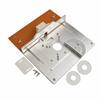 Router Table Insert Plate Made of Aluminium Alloy Featuring Wood Milling Flip Board and Miter Gauge for Router Alignment