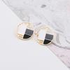 Trendy Geometric Drip Glaze Stud Earrings - Fashionable, Versatile, Simple Women's Design