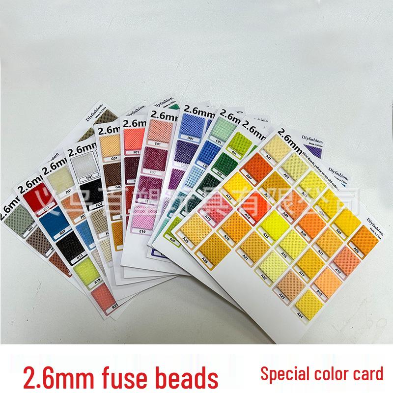 2.6mm Fusion Perler Beads Color Chart with Free Shipping
