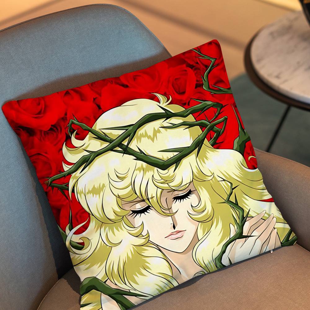 Lady Oscar Rose Of Versailles Pillow Case Pillow Case Living Room Sofa Cushion Cover Suitable For Home Bedroom Room Decoration