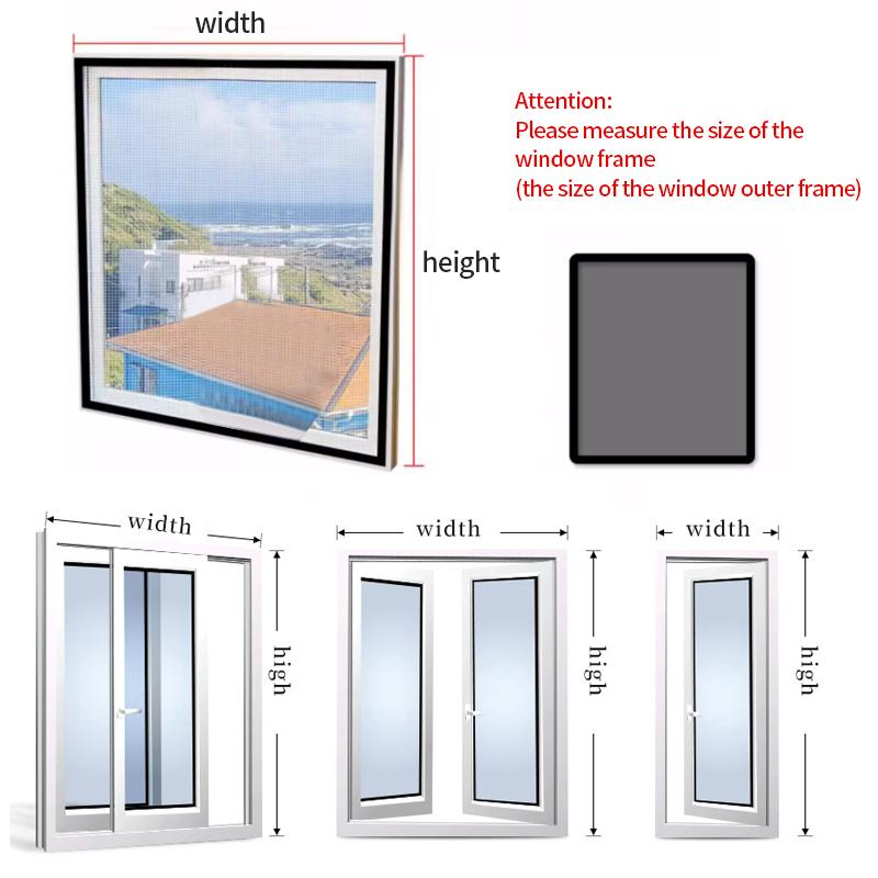 Mosquito Proof Gauze Net, Mosquito Net, Tulle, Insect-proof Curtain, Window Screen, self-adhesive,Summer, Doors, Custom Sizes