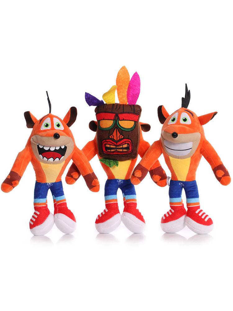 26cm Crash Bandicoot Plush Stuffed Toys Crazy Trilogy Series Anime Figure Dolls Kawaii Children's Birthday Christmas Gifts Decor