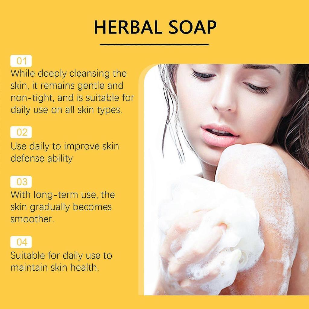 Oceaura Turmeric Herbal Moisturizing Soap Deep Cleaning And Moisturizing Skin Refreshing Oil Control Body Care Bath Soap