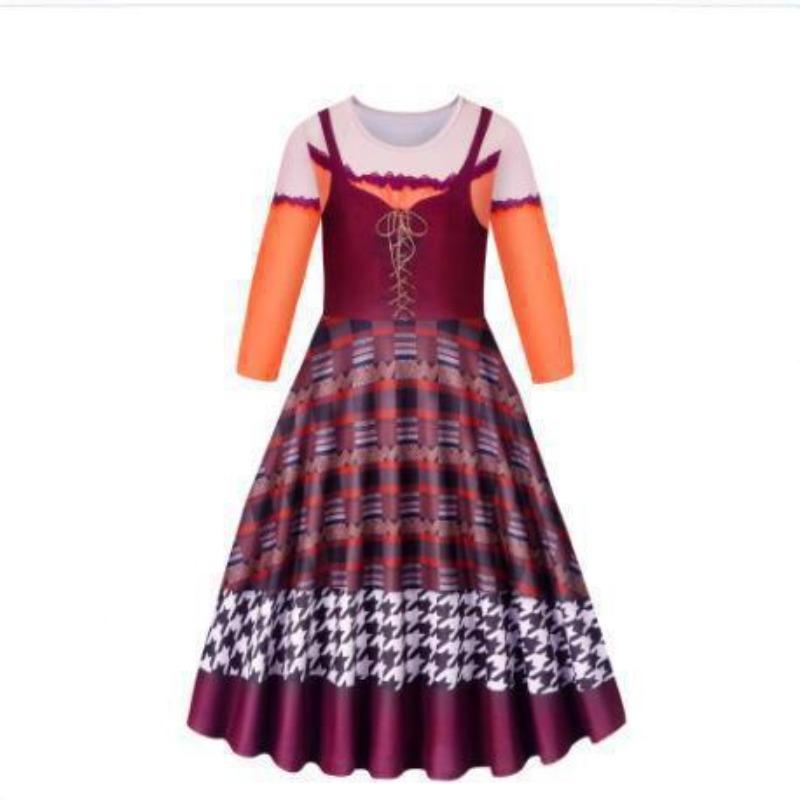 Popular Halloween Children'S Dress Long Sleeve Princess Dress Evening Dress Long Girls Skirt Factory