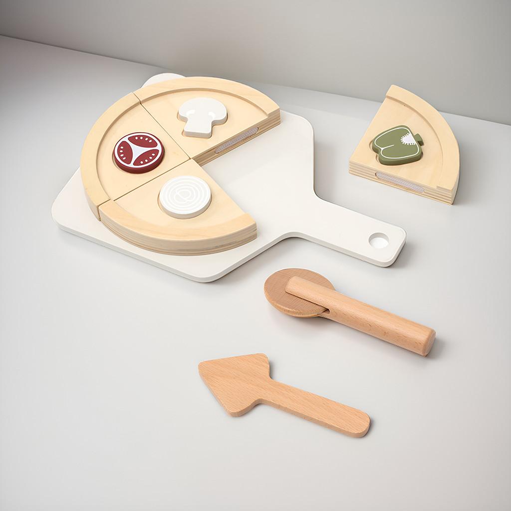 Fun Wooden Simulation Cutting Pizza Kid Toy Set For Skill Development And Creative Play Activities
