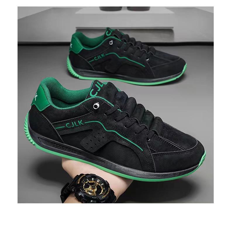 

Мужская обувь 2025 весна и лето новая обувь для бега Форреста Гампа нескользящая на одной педали мягкая подошва повседневная универсальная для вождения мужская модная обувь 39 чёрный