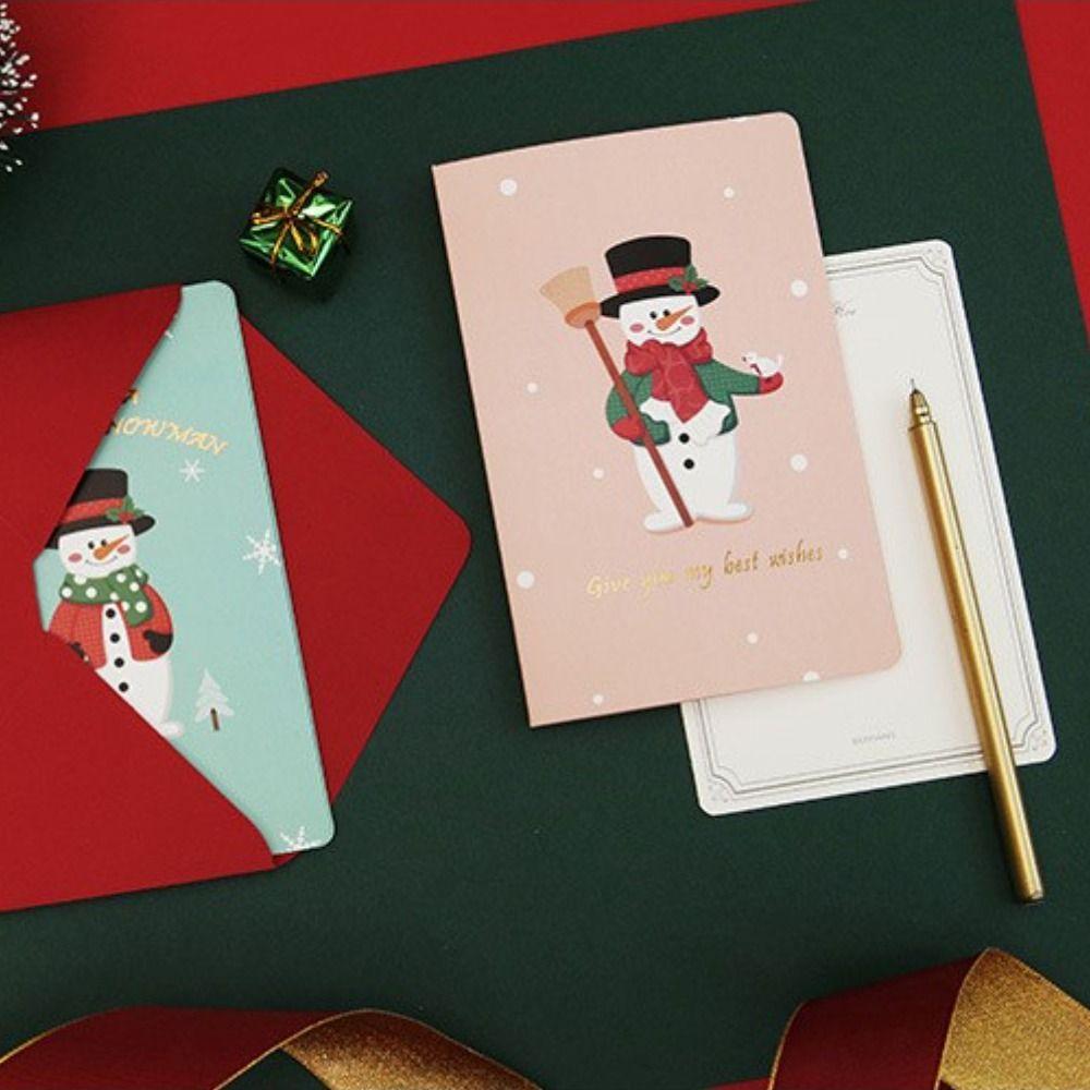 Christmas 3D Pop Up Thank You Cards Blessing Cards Christmas Postcard Greeting Cards With Envelope